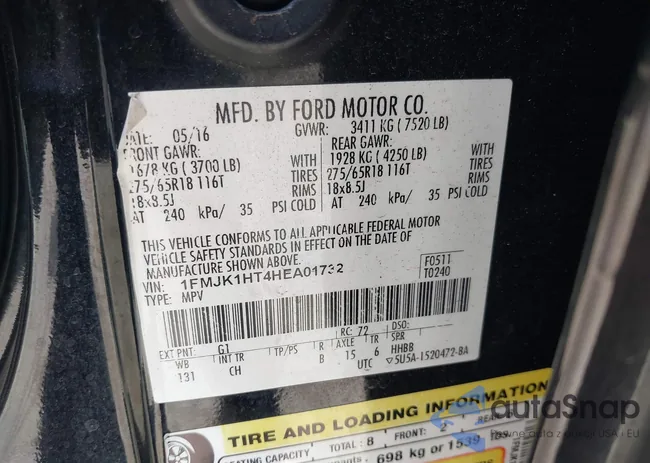 1FMJK1HT4HEA01732: 40780634