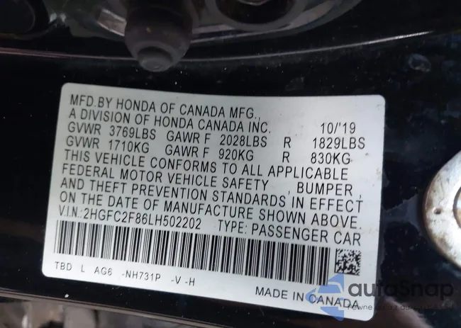 2HGFC2F86LH502202: 40785391