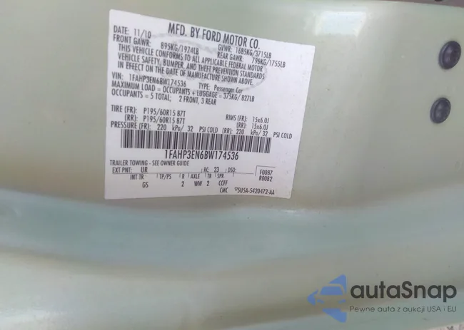 1FAHP3EN6BW174536: 40790968