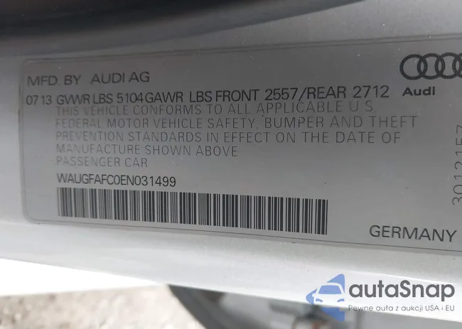 WAUGFAFC0EN031499: 40791033