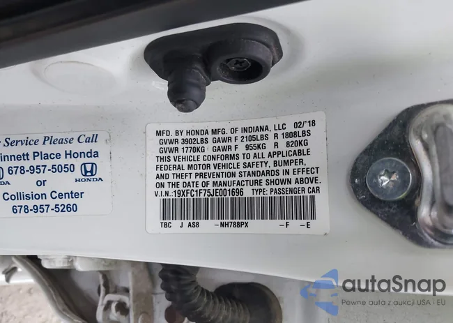 19XFC1F75JE001696: 40796082