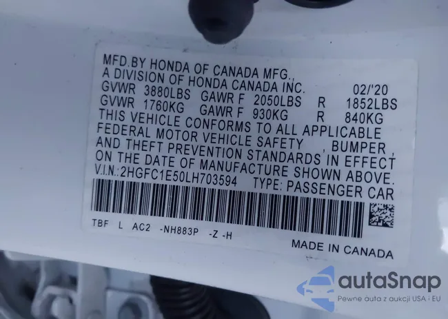 2HGFC1E50LH703594: 40796606