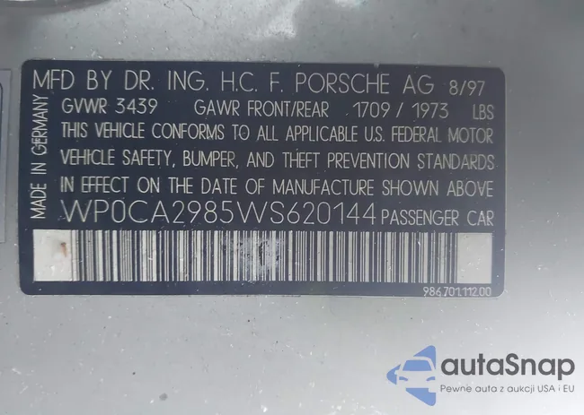 WP0CA2985WS620144: 40796677