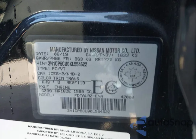 3N1CP5CU0KL554622: 40797531