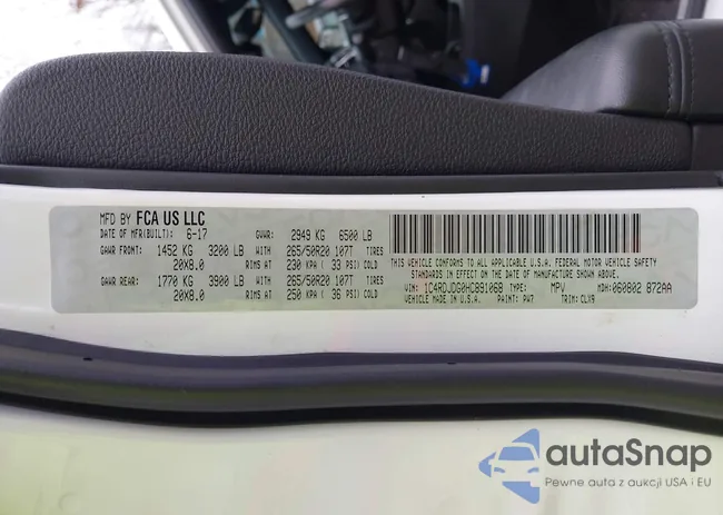 1C4RDJDG0HC891068: 40803900