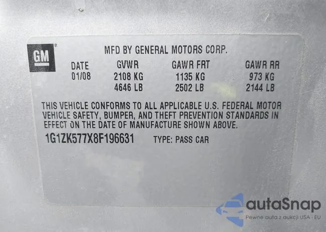 1G1ZK577X8F196631: 40805399