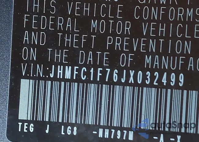 JHMFC1F76JX032499: 40807760