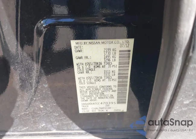 1N6AD0ER7CC470395: 40811036