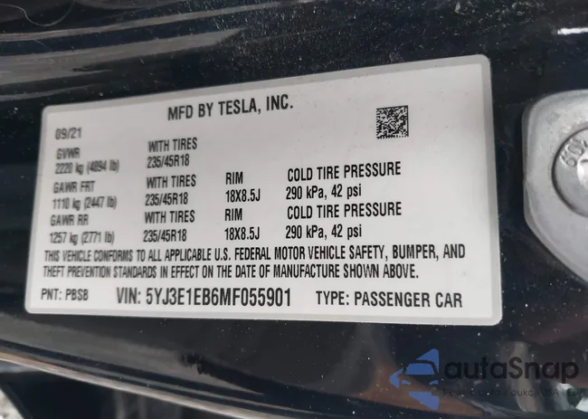 5YJ3E1EB6MF055901: 40812955