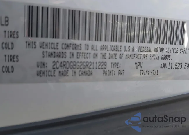 2C4RDGBG2GR211229: 40812975