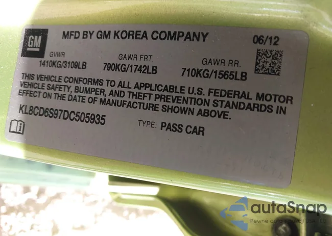 KL8CD6S97DC505935: 40817962