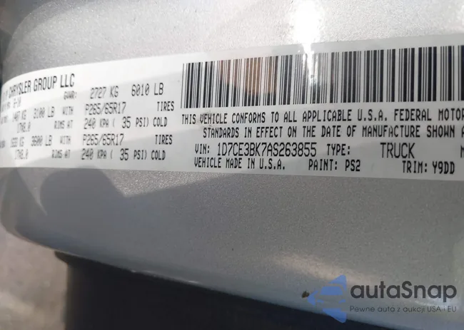 1D7CE3BK7AS263855: 40819181