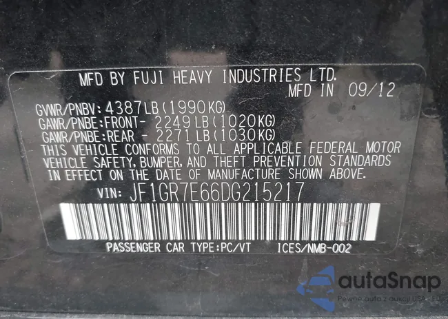 JF1GR7E66DG215217: 40821483