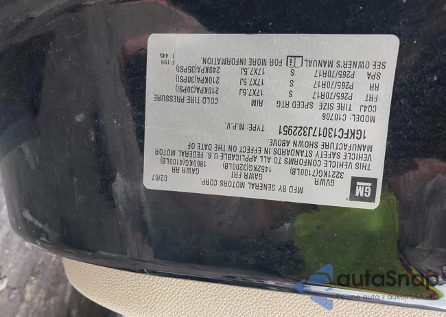 1GKFC13017J322951: 40821553