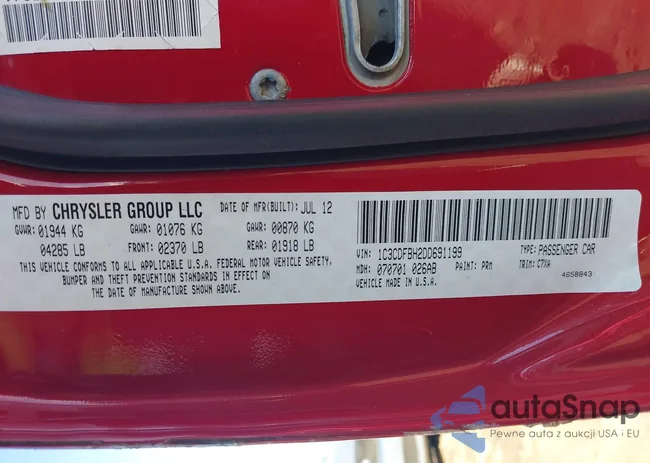 1C3CDFBH2DD691199: 40827086