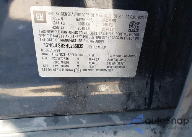 3GNCJLSB2HL236035: 40826441