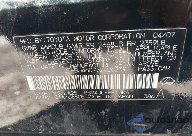 JTHBJ46G772126239: 40829183