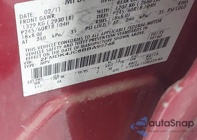 2FMDK4JC8BBA90748: 40831152