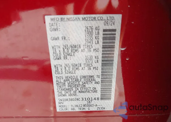 5N1DR3BD2RC310148: 40831963