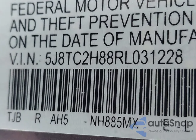 5J8TC2H88RL031228: 40833242