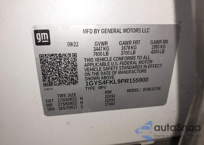 1GYS4FKL9PR155900: 40836091