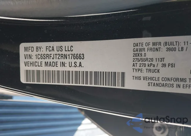 1C6SRFJT2RN176663: 40847494