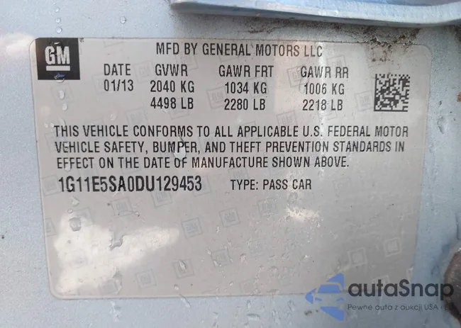 1G11E5SA0DU129453: 40853910