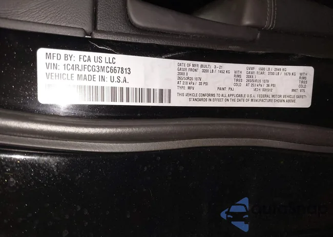 1C4RJFCG3MC667813: 40854853