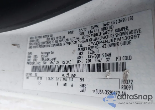 3FADP4BJ6EM130997: 40856105