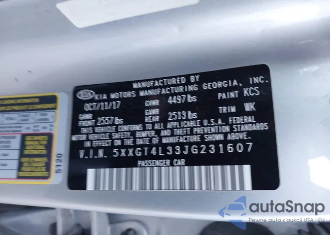 5XXGT4L33JG231607: 40857358