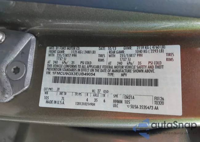 1FMCU9GX3EUB49054: 40857377