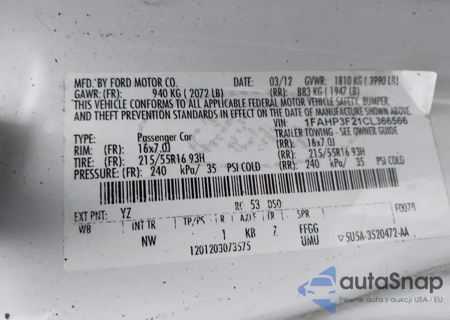 1FAHP3F21CL366566: 40859826