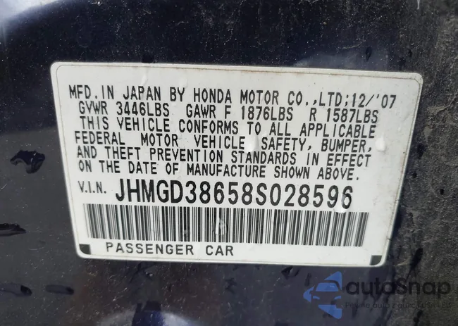 JHMGD38658S028596: 40861957