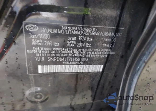 5NPD84LF7LH581893: 40865705