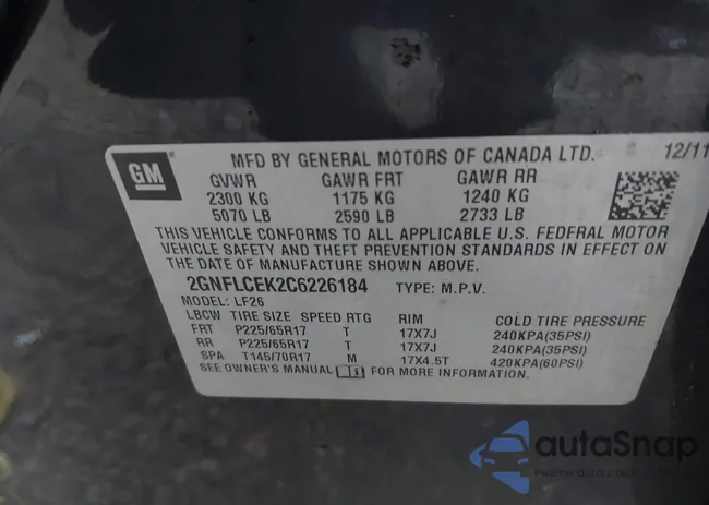 2GNFLCEK2C6226184: 40866832