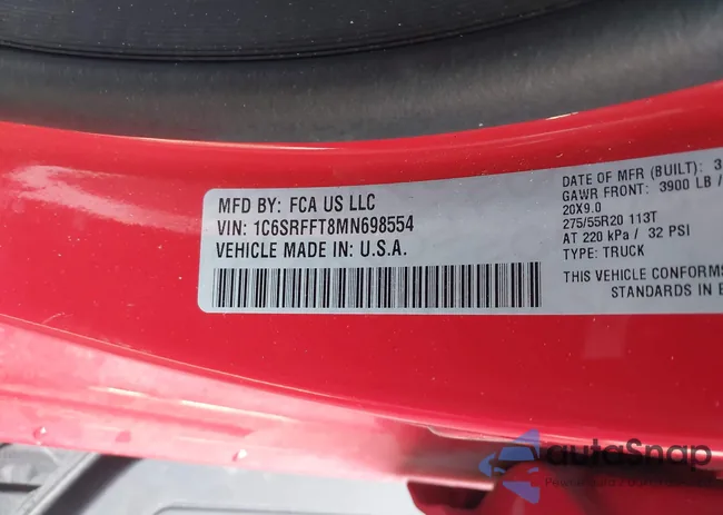 1C6SRFFT8MN698554: 40867625