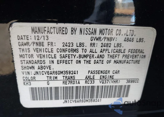 JN1CV6AR6DM359241: 40870853