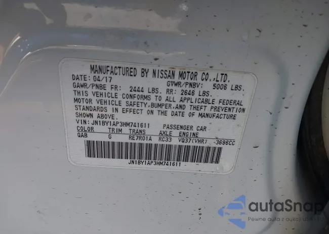 JN1BY1AP3HM741611: 40871300