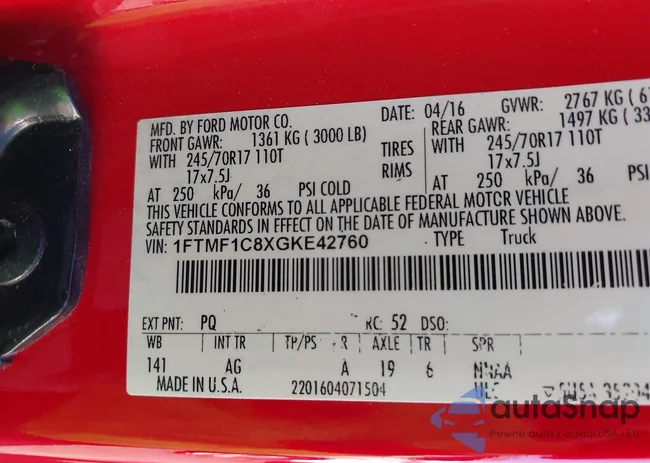 1FTMF1C8XGKE42760: 40871359