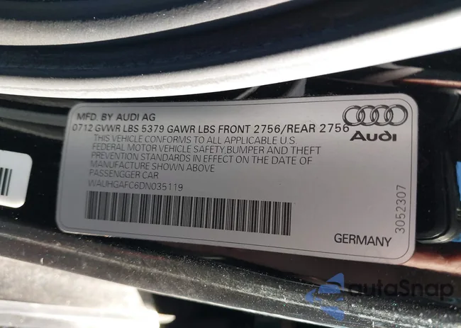 WAUHGAFC6DN035119: 40876218