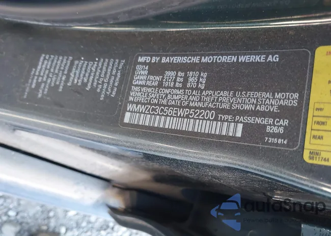 WMWZC3C56EWP52200: 40880808