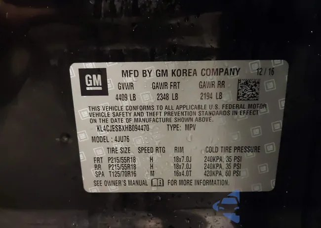 KL4CJESBXHB094470: 40887491