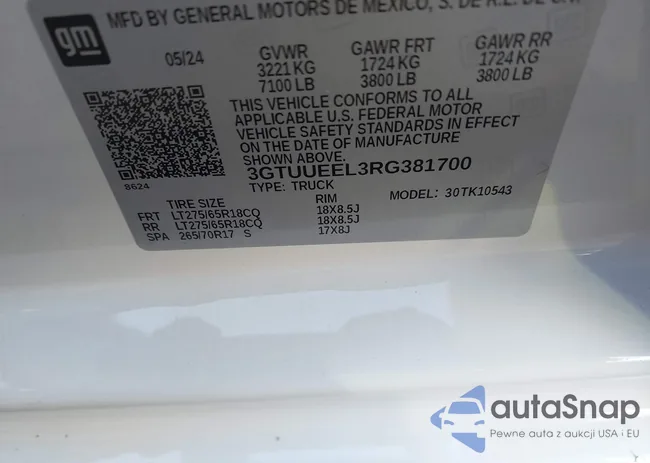 3GTUUEEL3RG381700: 40887494