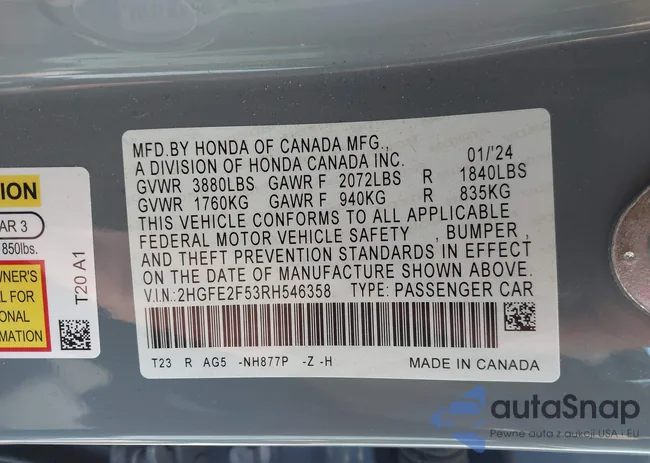 2HGFE2F53RH546358: 40892046