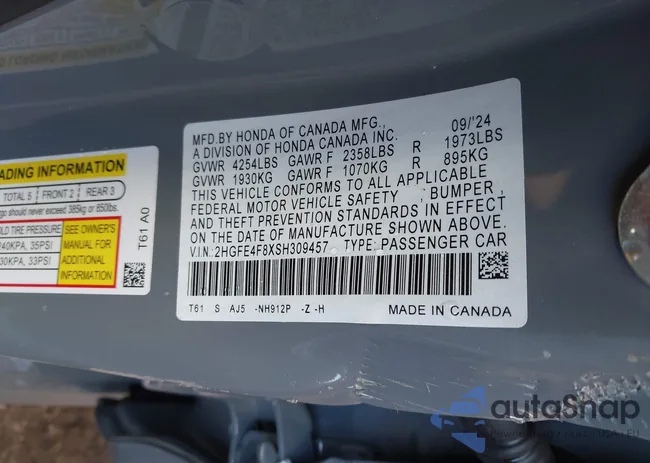 2HGFE4F8XSH309457: 40891369