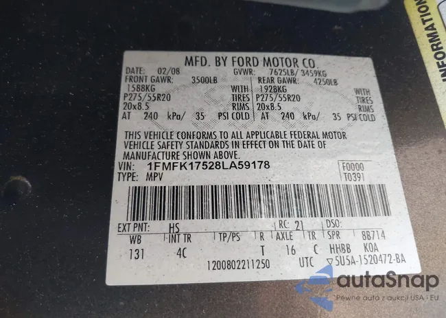 1FMFK17528LA59178: 40891392