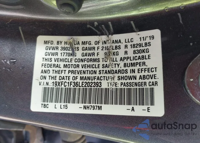 19XFC1F36LE202393: 40896137