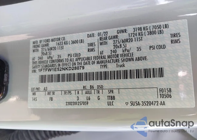 1FTFW1E52NKD28079: 40904148