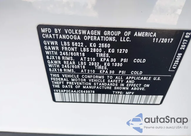 1V2AP2CA4JC543978: 40905893