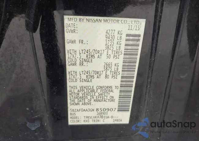 5BZAF0AA3GN850907: 40907651